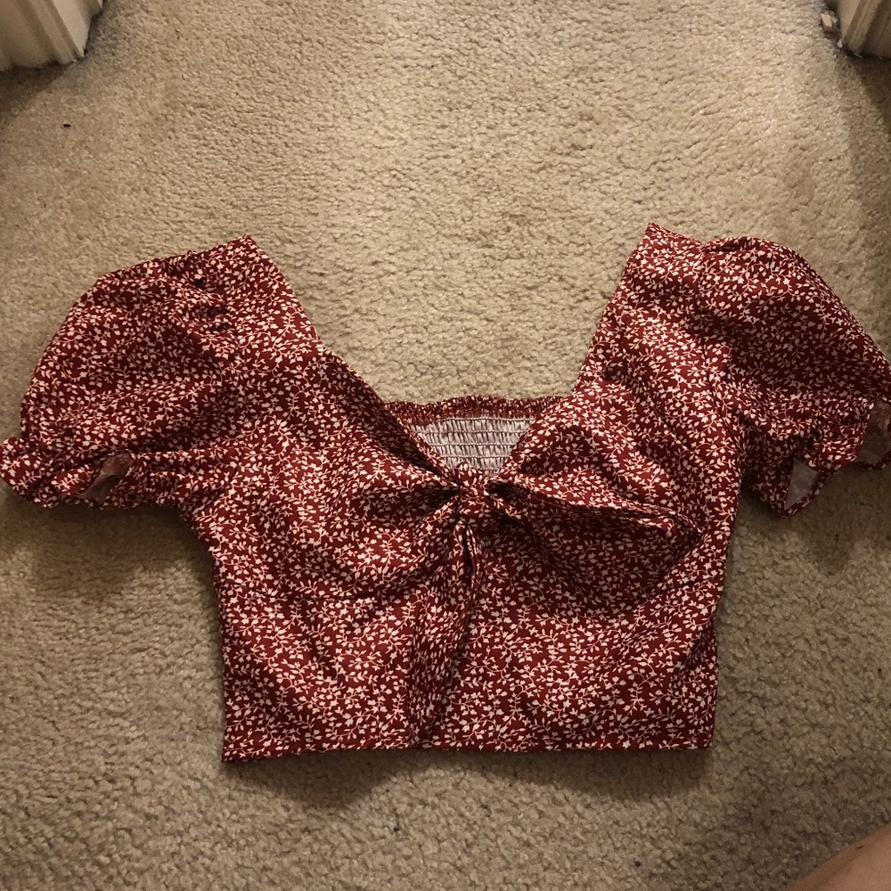 Burgundy Tie Top